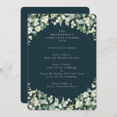 Menu Snowberry+Eucalyptus Dîner de Noël 4 Parcours (Devant / Derrière)