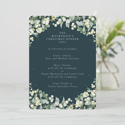 Menu Snowberry+Eucalyptus Dîner de Noël 4 Parcours (Debout devant)