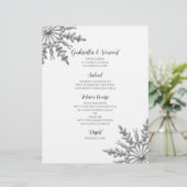 Menu Snowflake Winter Weddenschap (Staand voorkant)