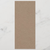 Menu Snowflakes blanc & Kraft Élégant Noël d'hiver (Dos)