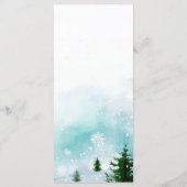 Menu Snowflakes Frosty Fête de Mariage d'hiver (Dos)