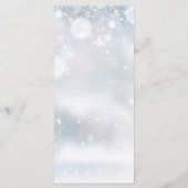 Menu Snowflakes Heart Script Mariage Dîner (Dos)