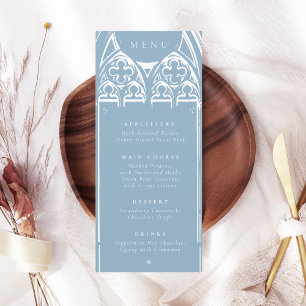 Menu Snowy Gothique Hiver Fairytale Noël Bleu