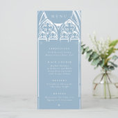 Menu Snowy Gothique Hiver Fairytale Noël Bleu (Debout devant)