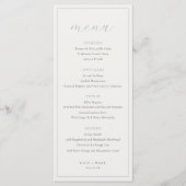 Menu Soft Dusty Blue Wedding (Devant)