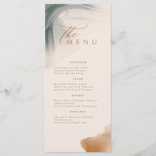 Menu Soft Natural Pastel Mariage (Devant)