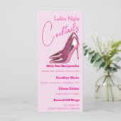 Menu Soirée Cocktail des Dames Pink Stilettos (Debout devant)