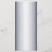 Menu Soirée de mariage Marine Blue Floral Silver Diner (Dos)