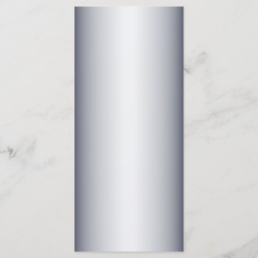 Menu Soirée de mariage Marine Blue Floral Silver Diner (Dos)