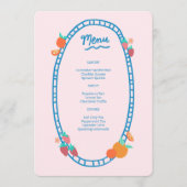 Menu Soirée de mariage pour Baby shower nuptial à base (Devant)