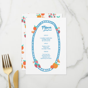 Menu Soirée de mariage pour Baby shower nuptial à base