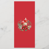 Menu Soirée de Noël de l'aquarelle de Poinsettia (Dos)