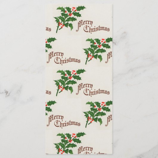 Menu Soirée de Noël Holly Elegant (Dos)