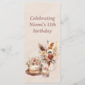 Menu Soirée de thé de printemps en Bohême (Dos)