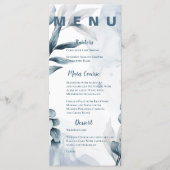 Menu Soirée Feuille Eucalyptus Bleu Plutôt Duste (Devant)