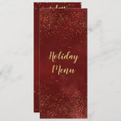 Menu Soirée, Rouge, Or, (Devant / Derrière)