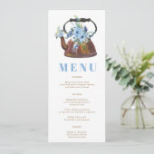 Menu Soirée thé à la Fête des mariées bleue à la couleu (Debout devant)