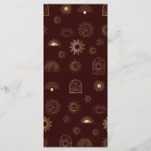 Menu Soleil céleste Crescent Lune Bourgogne Or (Dos)