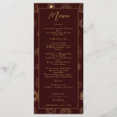 Menu Soleil céleste Crescent Lune Bourgogne Or (Devant)