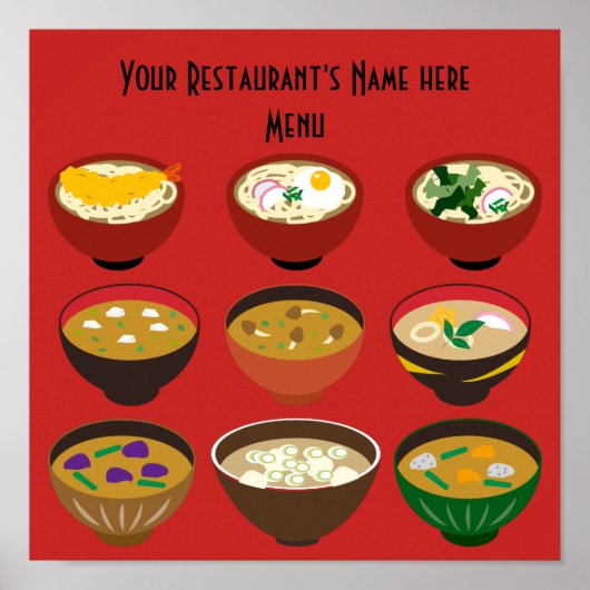 Menu Soup, Value Poster Paper (Matte) (Voorkant)