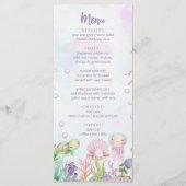 Menu Sous le Baby shower Sea Pearl (Devant)