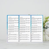 Menu Spa de beauté Ocean Sea Modèle (Debout devant)