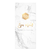 Menu Spa en marbre / faux miel en nid d'abeille do (Dos)