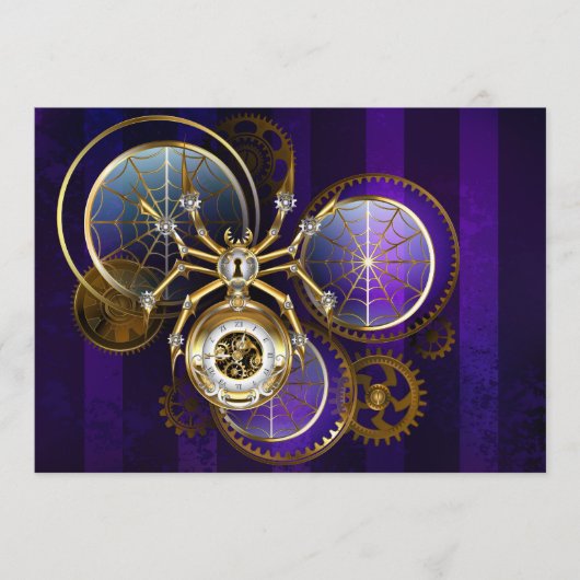 Menu Spider Steampunk sur Arrière - plan pourpre (Devant)