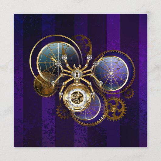 Menu Spider Steampunk sur Arrière - plan pourpre (Devant)