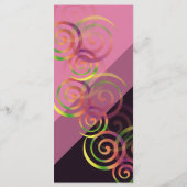 Menu Spirales Arc-En-Ciel Chic Avec Violet Profond (Dos)