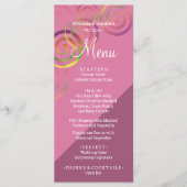 Menu Spirales Arc-En-Ciel Chic Avec Violet Profond (Devant)