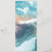 Menu Splashing Blue Waves Coastal Wedding (Dos)