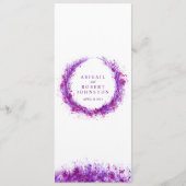 menu splat violet art wreath aquarelle (Devant)