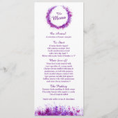 menu splat violet art wreath aquarelle (Dos)