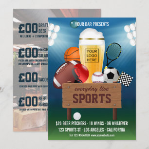 Menu Sportbalk Event Promo toevoegen foto en logo Kaart