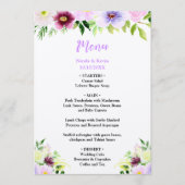 Menu Spring Purple Flowers with Foliage (Devant)