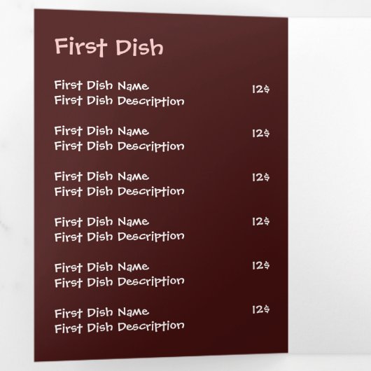 Menu Squid Chef Cartoon (Binnenzijde eerst)