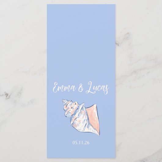 Menu starfish and sea shell (Dos)