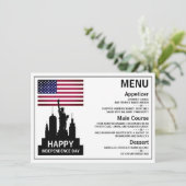 Menu Statue de la Liberté, Fête de l'Indépendance (Debout devant)