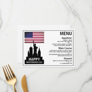 Menu Statue de la Liberté, Fête de l'Indépendance