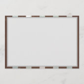 Menu Steampunk Clock and Turquoise Roses on Striped (Dos)