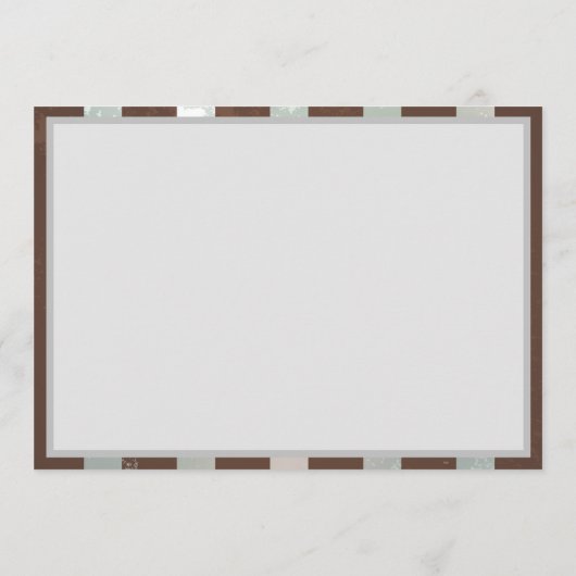 Menu Steampunk Clock and Turquoise Roses on Striped (Dos)