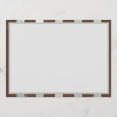 Menu Steampunk Clock and Turquoise Roses on Striped (Dos)