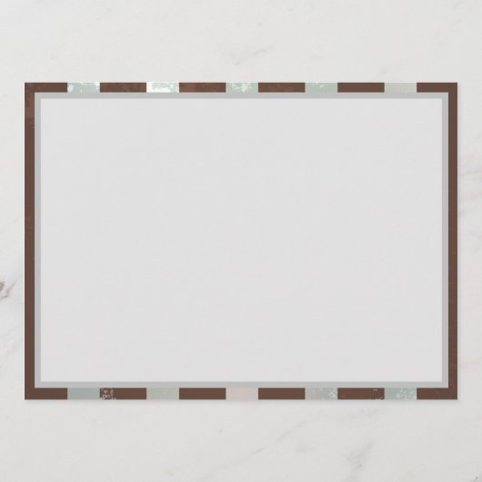 Menu Steampunk Clock and Turquoise Roses on Striped (Dos)