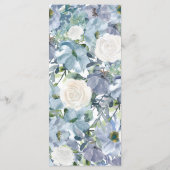 Menu Stusty Blue Floral Wedding (Achterkant)