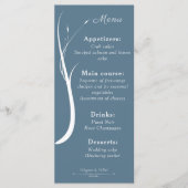 Menu Stusty Blue Wedding (Voorkant)