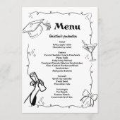 Menu Style Doodles Whimsical Hand Dradud Graduation (Devant)