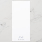 Menu Style rustique Mariage vert olive petit déjeuner (Dos)