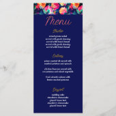 Menu Stylish Colorful flowers wedding  (Devant)