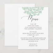 Menu Succulent de menthe. Cactus floral simple pour mar (Devant / Derrière)